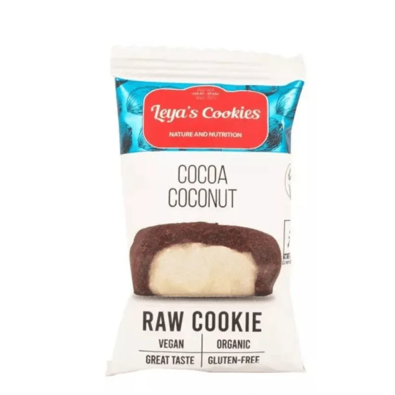 Biscuiti Bio cu cacao si cocos Leya's Cookies, 25 g, Leya's Leya's Oaties — preț și oferte
