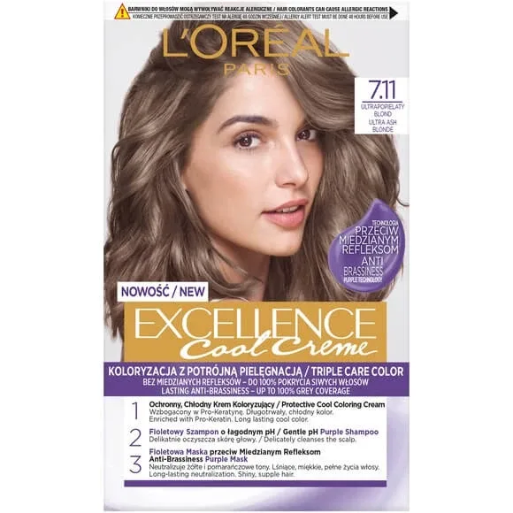 L Oreal Paris Excellence Cool Creme Dye 7.11 Blond Ultra Ultra Alb — preț și oferte