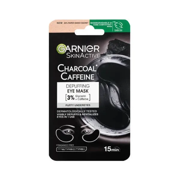 Garnier Charcoal + Caffeine Plasturi pentru ochi pentru reducerea cearcănelor, 5 g — preț și oferte