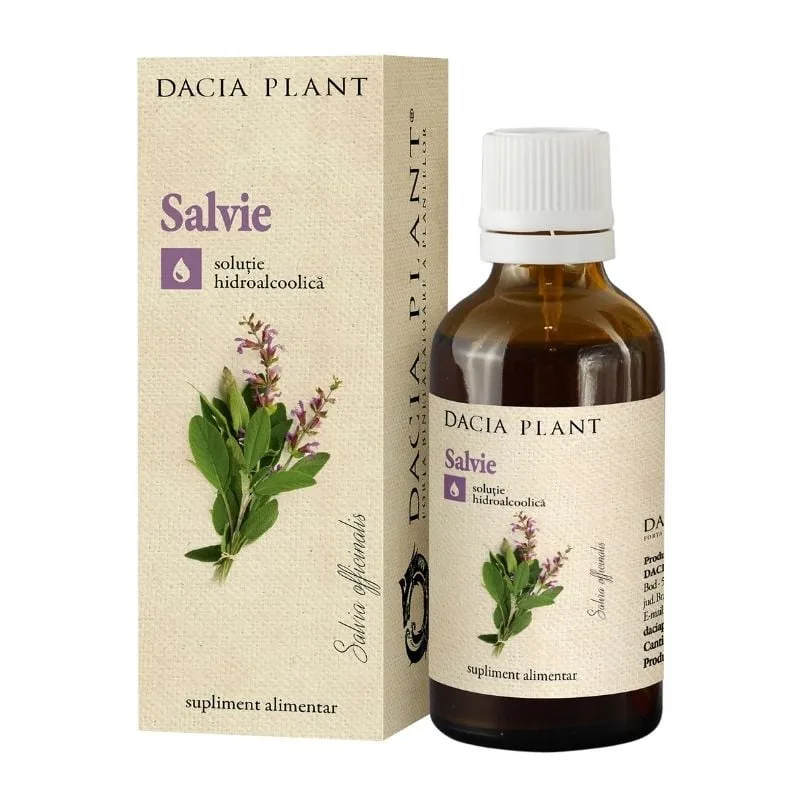 Tinctura de salvie, 50ml, Dacia Plant — preț și oferte