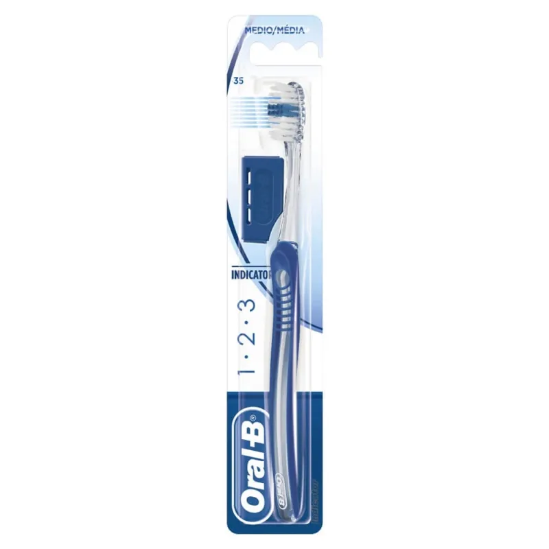 Periuța de dinți Oral B 1-2-3 Indicator 35 Mediu — preț și oferte