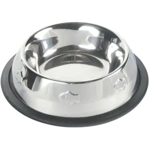 TRIXIE, castron pisici, rotund, antiderapant, inox, argintiu, 0.2l, ⌀15cm