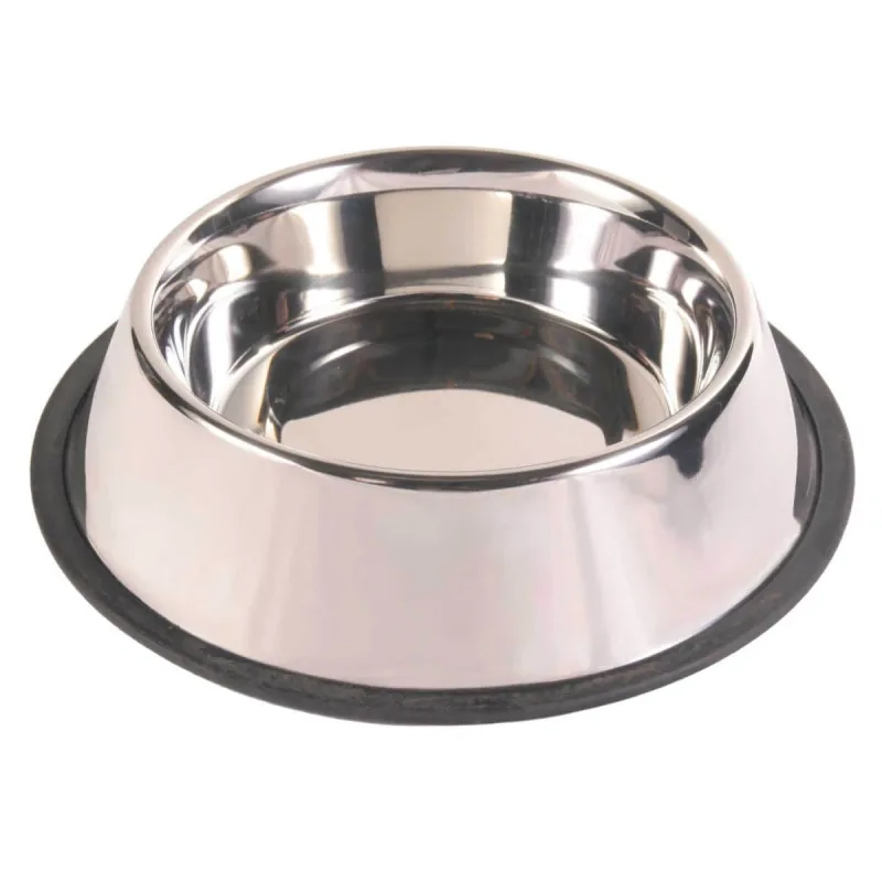 TRIXIE, castron câini, rotund, antiderapant, inox, argintiu, L-XL(2.8l, ⌀32cm) — preț și oferte
