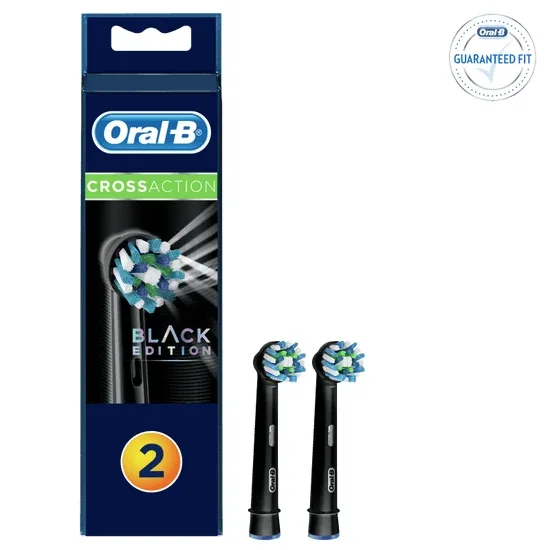 Rezerve periuta de dinti electrica Cross Action Black Edition, 2 buc, Oral-B — preț și oferte