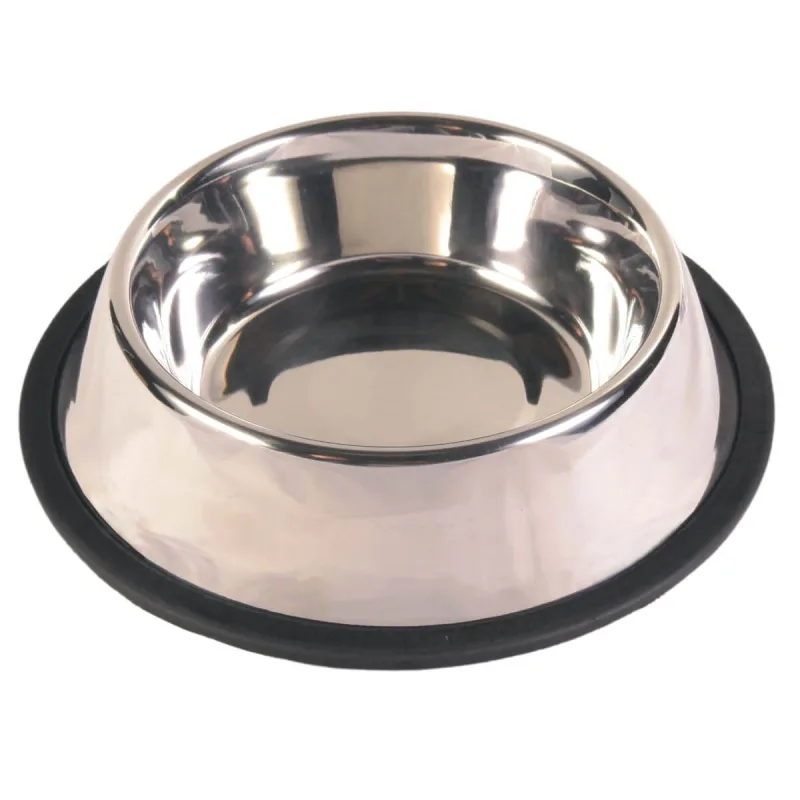 TRIXIE, castron câini, rotund, antiderapant, inox, argintiu, S-M(0.7l, ⌀21cm) — preț și oferte