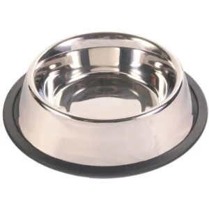 TRIXIE, castron câini, rotund, antiderapant, inox, argintiu, S-M(0.9l, ⌀23cm)