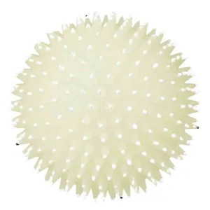 Trixie, jucărie minge arici fosforescentă câini, cu sunet, vinil, 10cm, multicolor