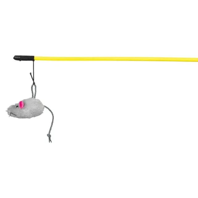 Trixie, undiță cu șoarece, jucărie, pisici, pluș, multicolor, 100cm — preț și oferte