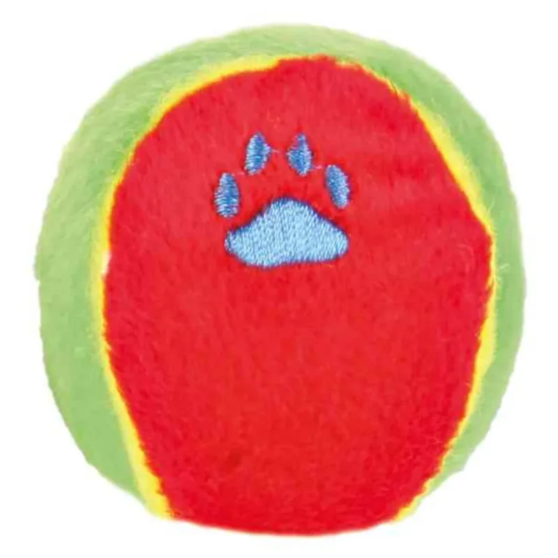 Trixie, jucărie minge câini, cu sunet, pluș, 6cm, multicolor — preț și oferte