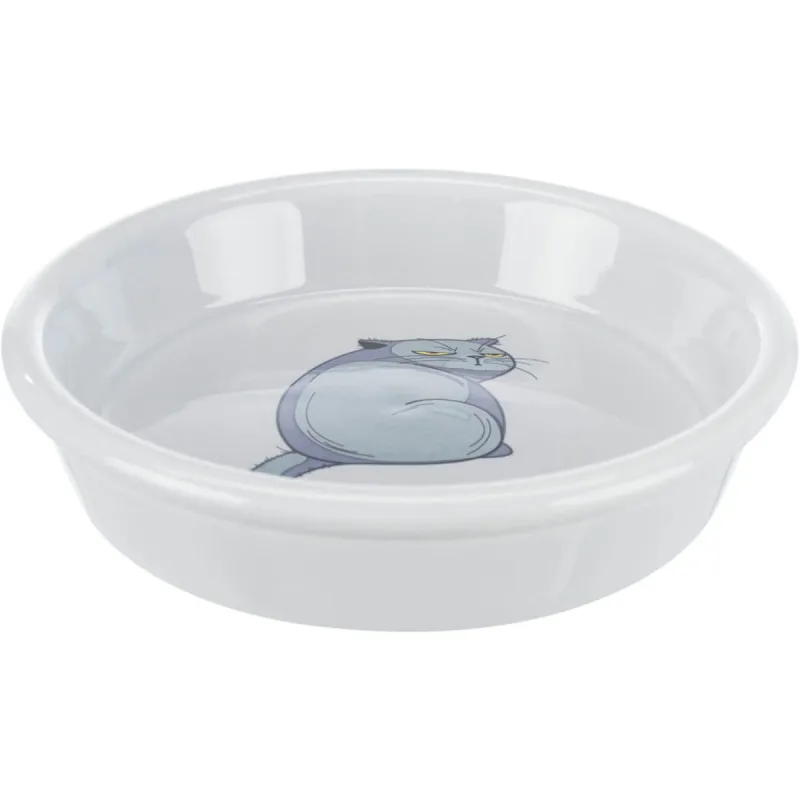 TRIXIE Cat, castron pisici, rotund, ceramică, gri, 0.25l, ⌀13cm — preț și oferte