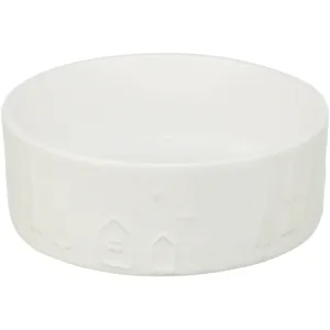TRIXIE Christmas, castron câini, rotund, ceramică, alb, 0.3l, ⌀12cm