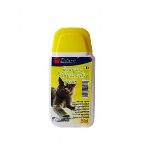 Exotic-K Pisica Sampon Antiparazitar Herbal 250 ml — preț și oferte