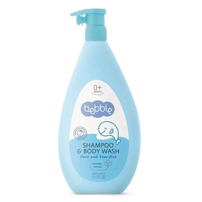 Sampon si gel de dus pentru copii 2in1 cu aroma de lavanda, 400 ml, Bebble — preț și oferte