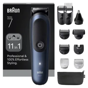 Aparat de tuns barba și păr multifuncțional All-in-one seria 7 - 11 în 1 - albastru