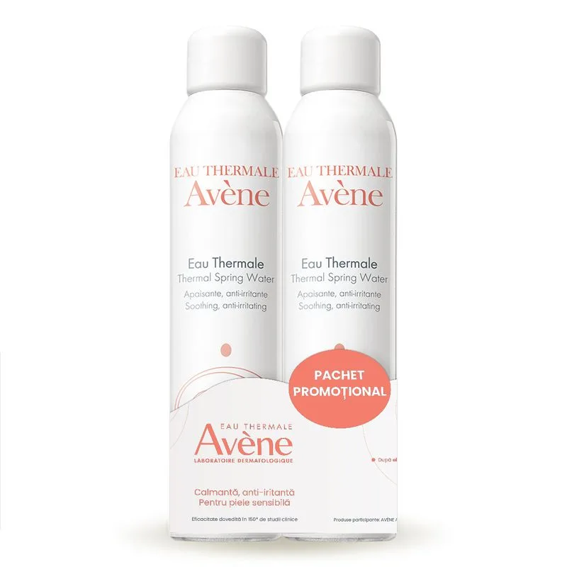 Pachet Apa termala spray, Avene | 300 + 300 ml PIERRE FABRE — preț și oferte