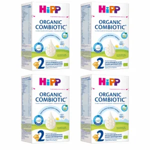 Lapte praf formulă de continuare Organic Combiotic 2, +6 luni, 4x800 gr, Hipp 