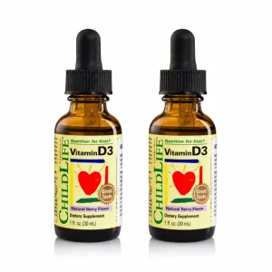 Vitamina D3 picături copii  500 UI Childlife Essentials, 2x30 ml, Secom