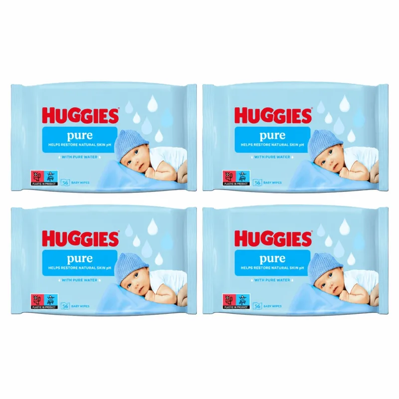 Servețele umede Pure, 224 bucăți, Huggies — preț și oferte