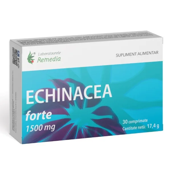 Echinacea Forte 1500 mg, Remedia | 30 comprimate Laboratoarele Remedia — preț și oferte