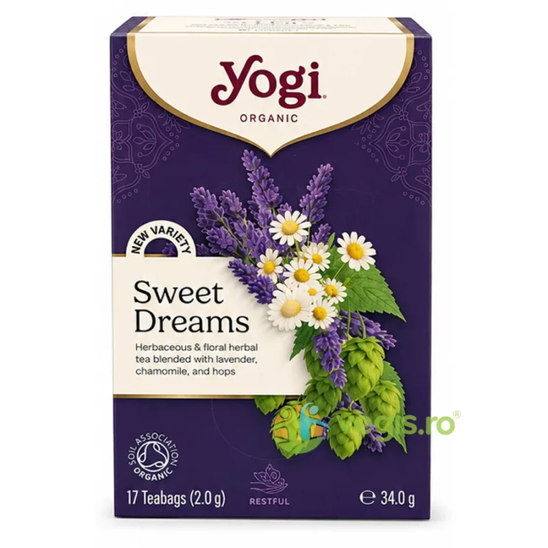 Ceai Sweet Dreams Ecologic/Bio 17 plicuri YOGI TEA — preț și oferte