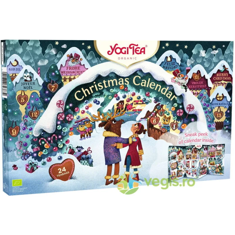 Ceai Calendar de Craciun Ecologic/Bio 24 plicuri YOGI TEA — preț și oferte