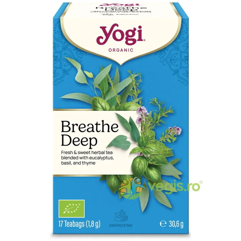 Ceai Respiratie Profunda Ecologic/Bio 17 plicuri YOGI TEA — preț și oferte