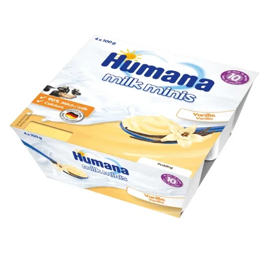 Budinca cu vanilie, +10 luni, 4x100 g, Humana — preț și oferte