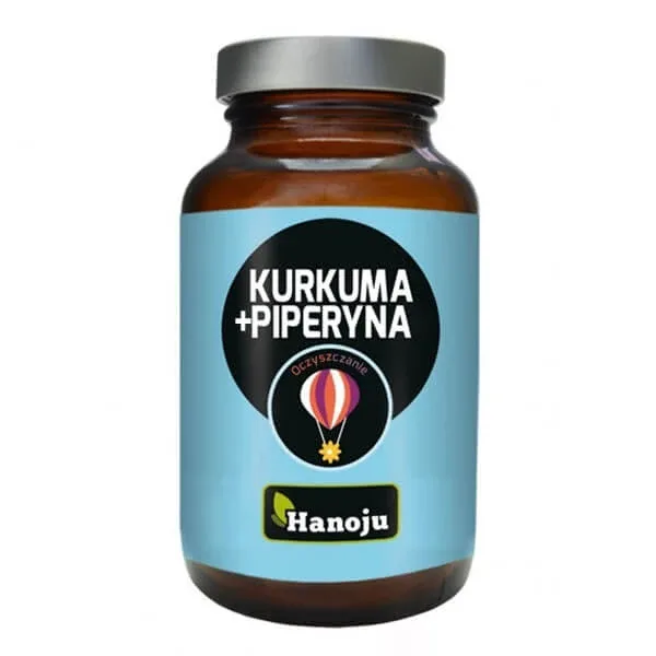 Hanoju, Turmeric + piperină, Curățare, 90 capsule — preț și oferte