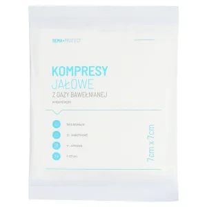SEMA Protect, tampoane de tifon sterile, 17 fire, 12 straturi, 7 cm x 7 cm, 3 bucăți