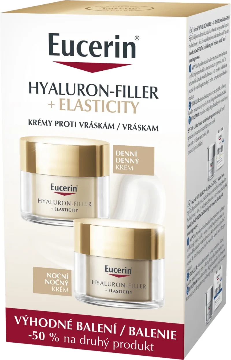 Eucerin Hyaluron-filler + cremă de zi + cremă de noapte Elasticity 2 x 30 ml — preț și oferte