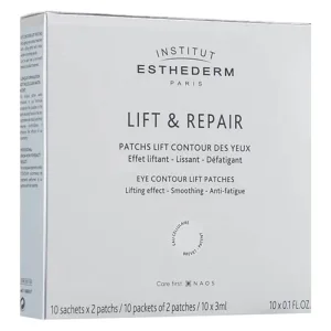 Esthederm Lift & Repair, plasturi de ridicare a conturului ochilor, plasturi de ridicare a ochilor, 10 pliculețe