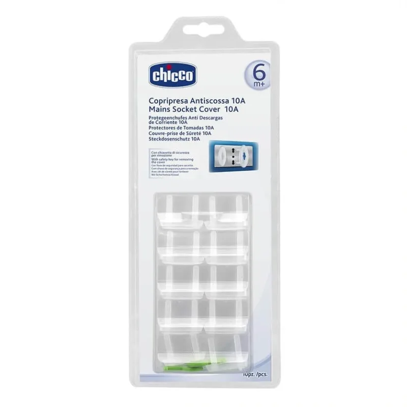 Chicco fișe sigure pentru priză electrică (10A) 6m+, 10 bucăți — preț și oferte