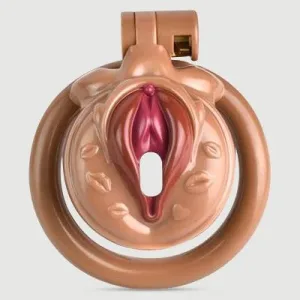 CockLock Sissy Kiss Cușcă de castitate - maro
