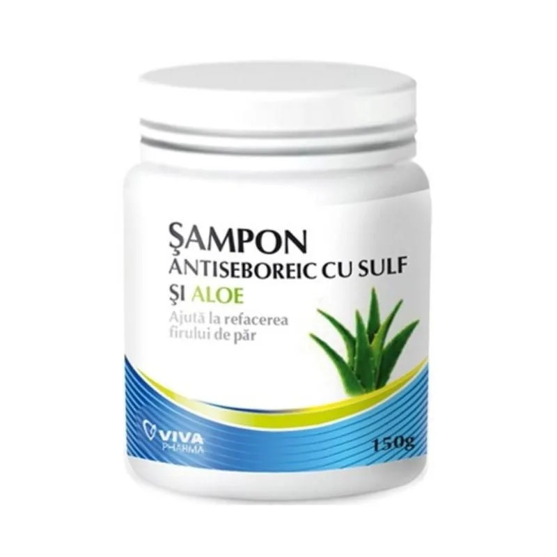 Sampon antiseboreic cu sulf si aloe, 150 g, Vitalia VIVA PHARMA — preț și oferte