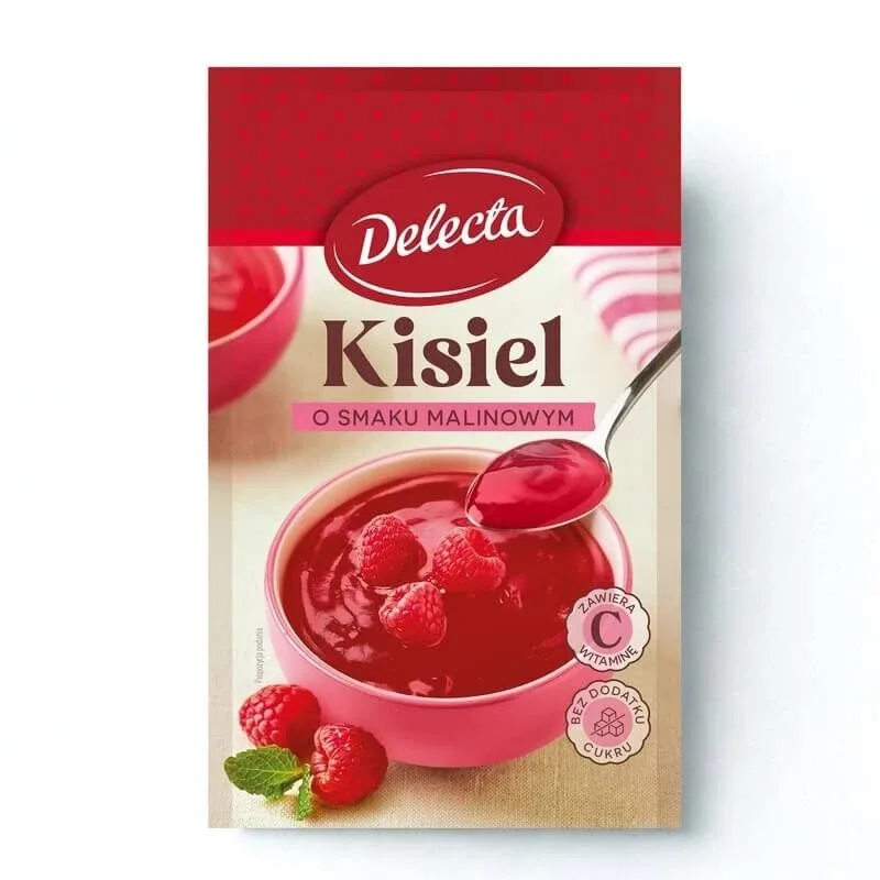 Delecta Kisiel Kisiel Aromă de zmeură 38 g — preț și oferte