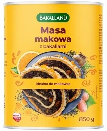 Bakalland Umplutură cu semințe de mac 850 g — preț și oferte