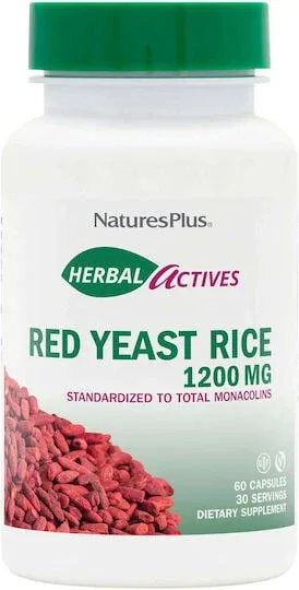 Nature's Plus Herbal Actives Red Yeast Rice 1200mg Supliment Alimentar Special 60 capsule veget — preț și oferte