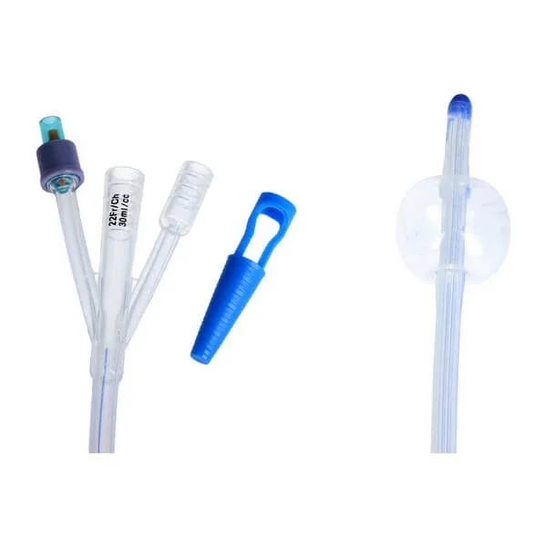 Schiță, cateter urologic Foley'a, cu trei căi, cu supapă din plastic și marker de contrast, CH 22/30 ml, 1 buc. — preț și oferte