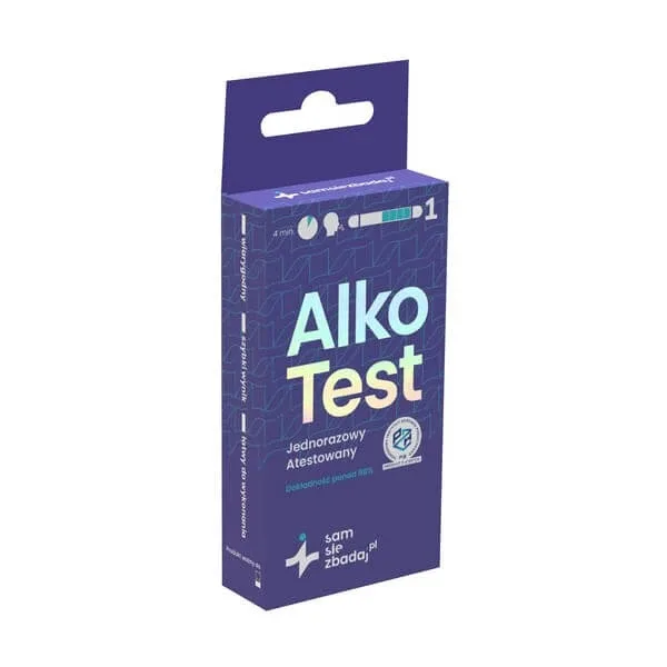 Samsiezbadaj, AlkoTEST, test de unică folosință, 1 buc. — preț și oferte