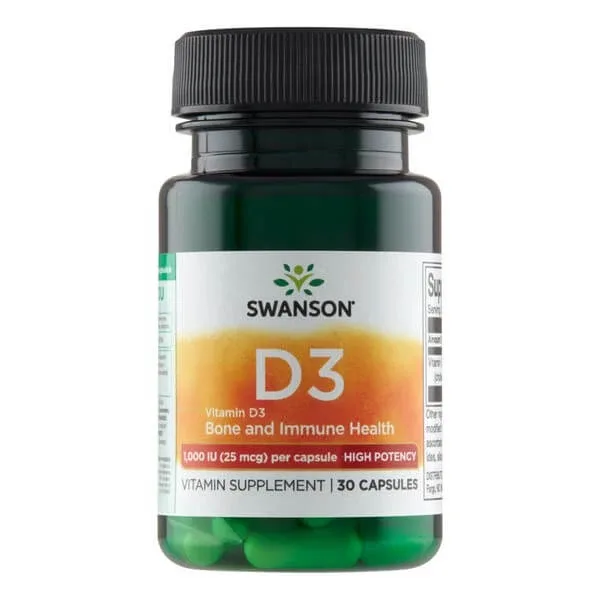 Swanson Vitamina D3 1000 UI, capsule, 30 buc. — preț și oferte