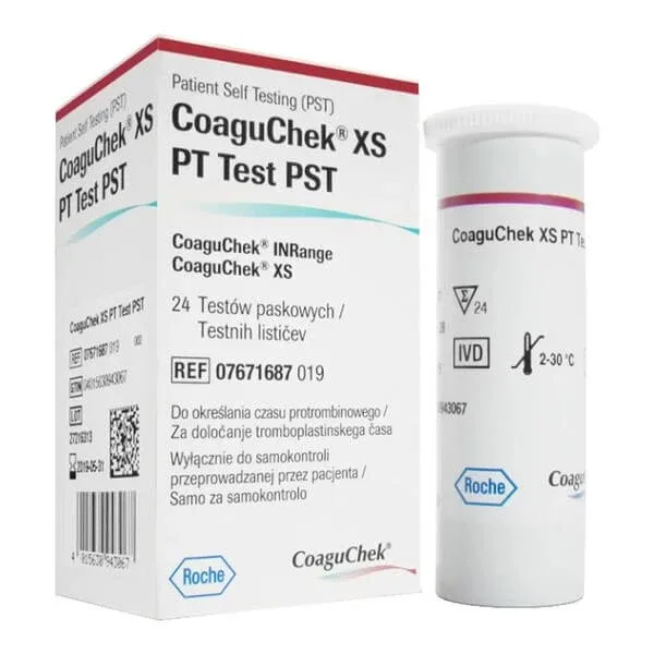 CoaguChek XS PT Test INR PST, benzi de diagnostic, 24 buc. — preț și oferte