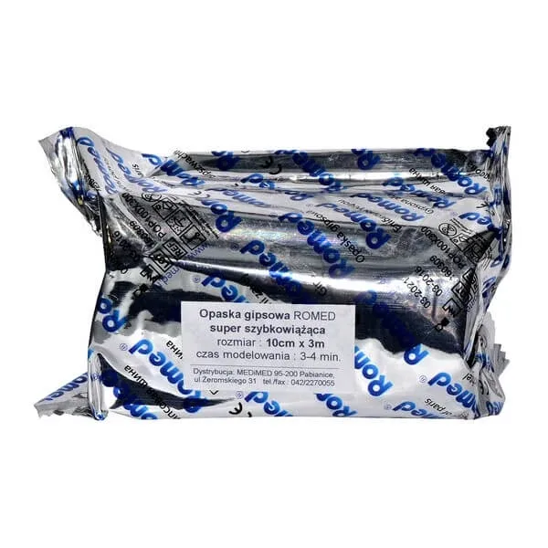 Bandaj de gips, 3 m x 10 cm, întărire foarte rapidă, Romed, 1 buc — preț și oferte