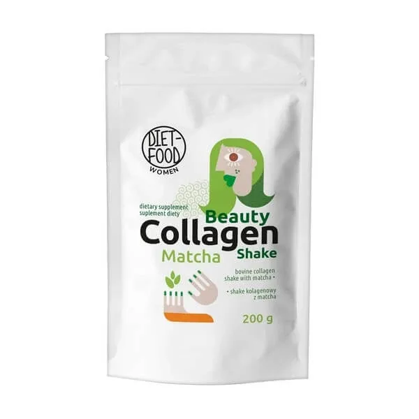 Diet-Food Women Beauty Colagen Shake Matcha, pulbere, 200 g — preț și oferte