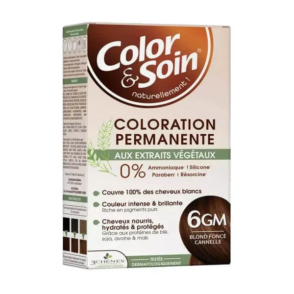 Color&amp;Soin, vopsea de păr, scorțișoară blond închis (6GM), 135 ml COLOR SOIN — preț și oferte