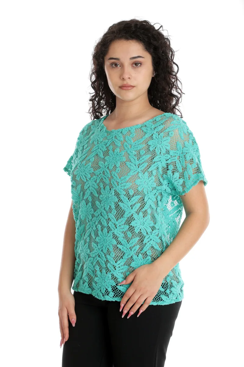 Bluza dantela CV24047 SIZE verde, Cesy | marimea XXXL CESY INFINITY — preț și oferte