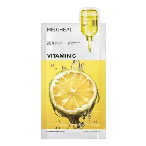 Mediheal Vitamin C Essential Mask, mască de foi iluminatoare și hidratantă cu vitamina C, 24 ml