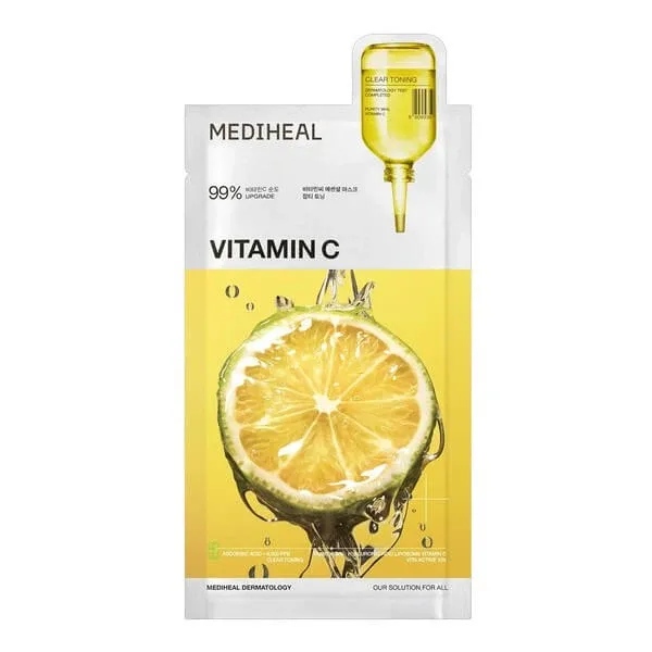 Mediheal Vitamin C Essential Mask, mască de foi iluminatoare și hidratantă cu vitamina C, 24 ml — preț și oferte