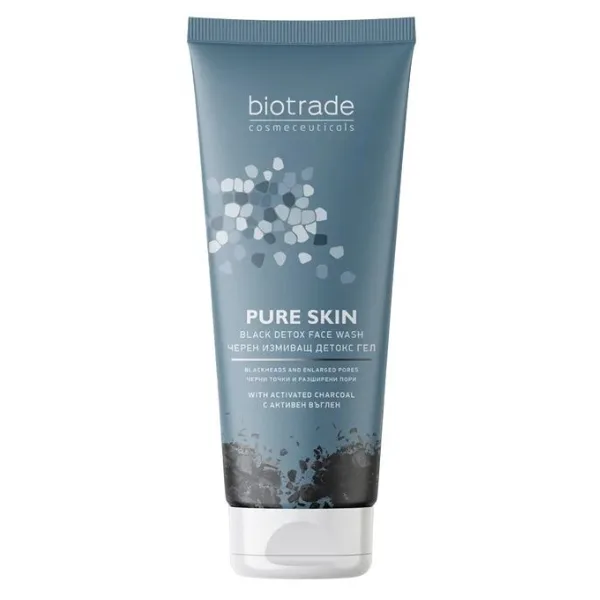 Gel negru detoxifiant de curatare Pure Skin | 200 ml BIOTRADE — preț și oferte