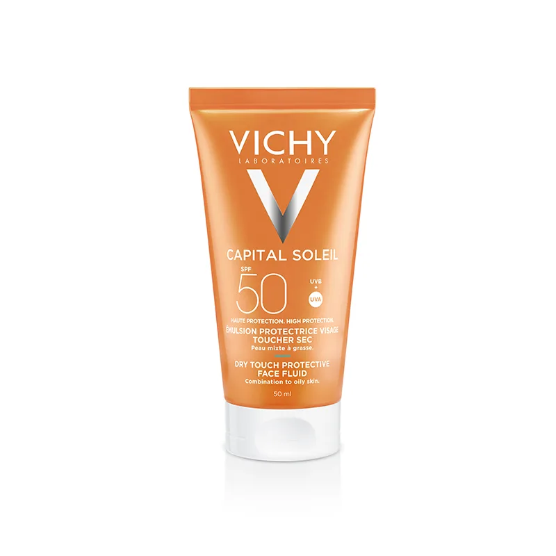 Emulsie matifianta cu protectie solara pentru fata SPF 50+, Capital Soleil, 50ml, Vichy — preț și oferte