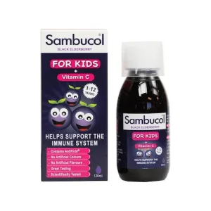 SAMBUCOL pentru copii Supliment alimentar în sirop cu soc negru și vitamina C 120ml